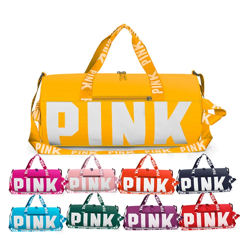 

wholesale custom canvas pink spinnanight overnight over spend da the a one night bags ladies duffle custom logo for women, Red /blue/black/gray customized