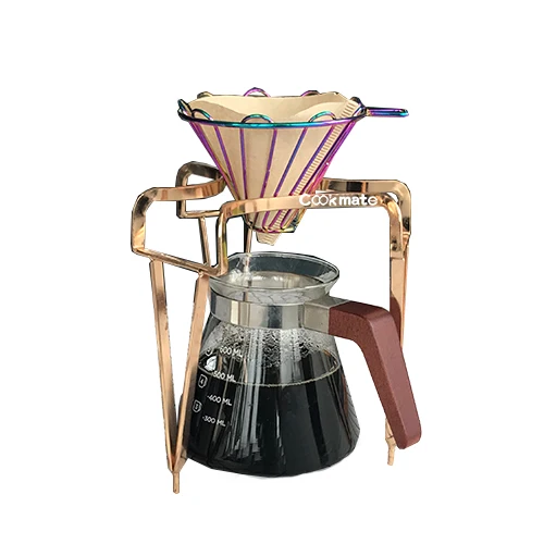 

Cookmate Coffee Percolator Holder Rack Stand Hand Drip Line Stainless Steel Espresso Strainer, Customized