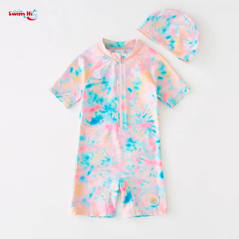 

Children's One-piece Girls Swimsuit Oem Custom Logo Family Cover Up Kids Swimsuit
