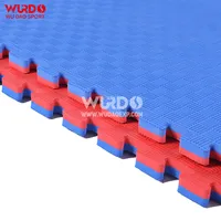 

High density tatami karate mat wkf taekwondo mat roll out jiu jitsu mats in red blue color