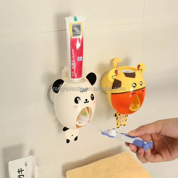 

Cartoon Toothpaste Dispenser Toothbrush Holder Automatic Tooth Brush Holder for Kids