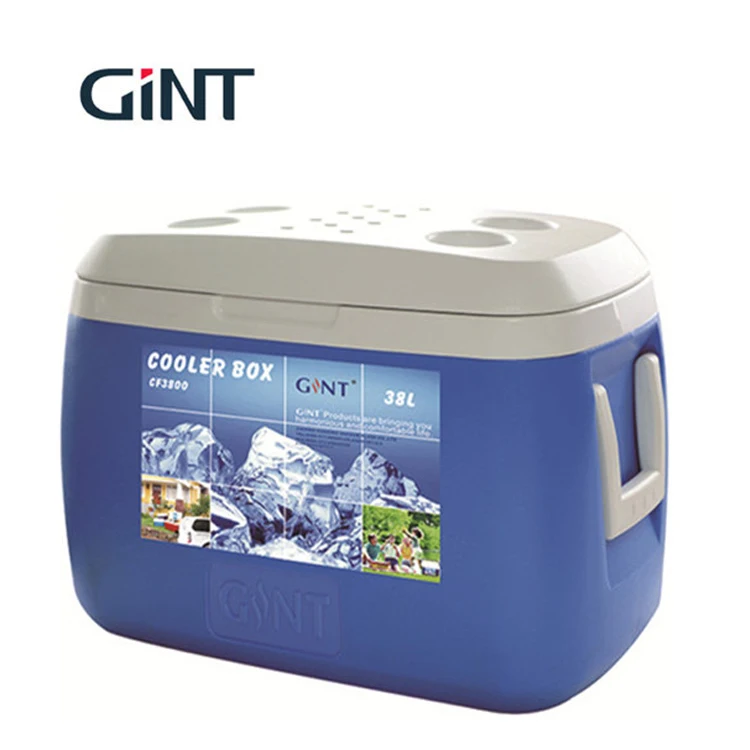 

38L Large Cooler Box Insulated Fishing Camping Ice Box with handle and pu form Custom Waterproof, Customized color