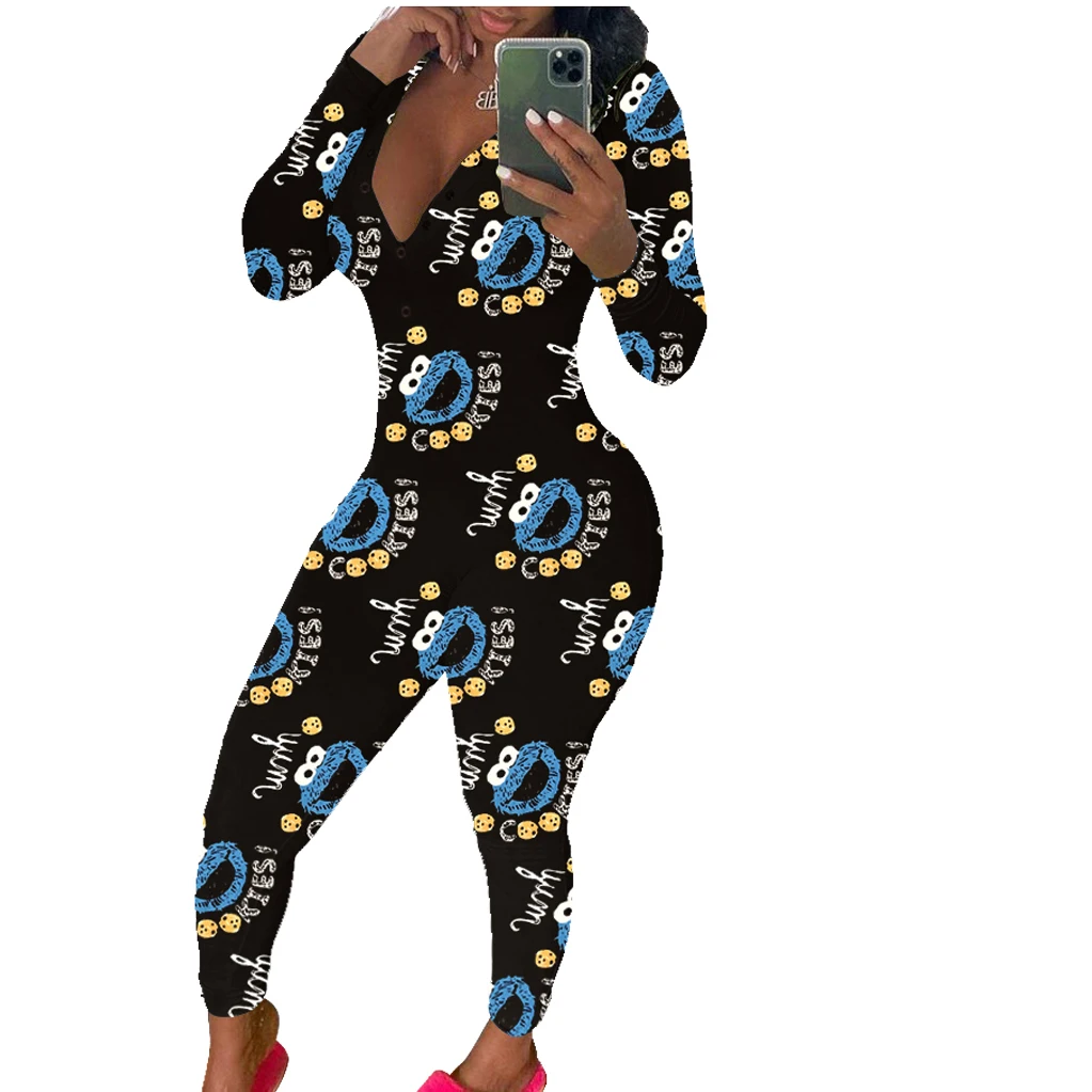 

hot sexy sleepwear monster onesie cookie onesie for women