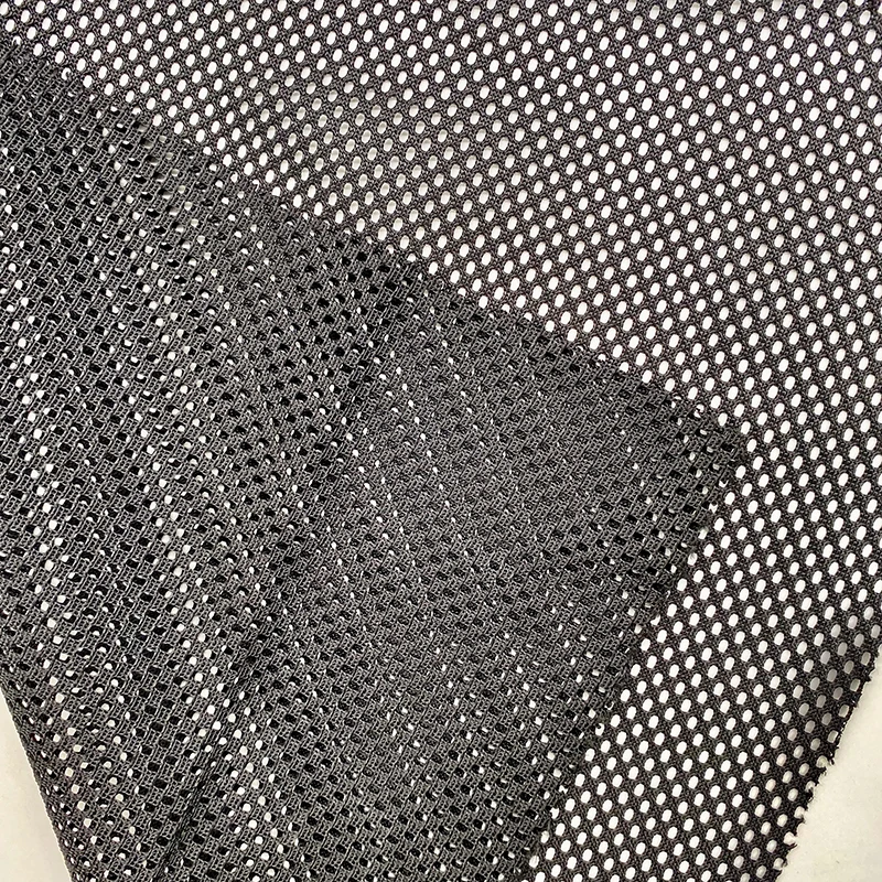 
heavy duty strong net fabric 100% polyester mesh fabric for chair upholstery bag hat car manufacturer 