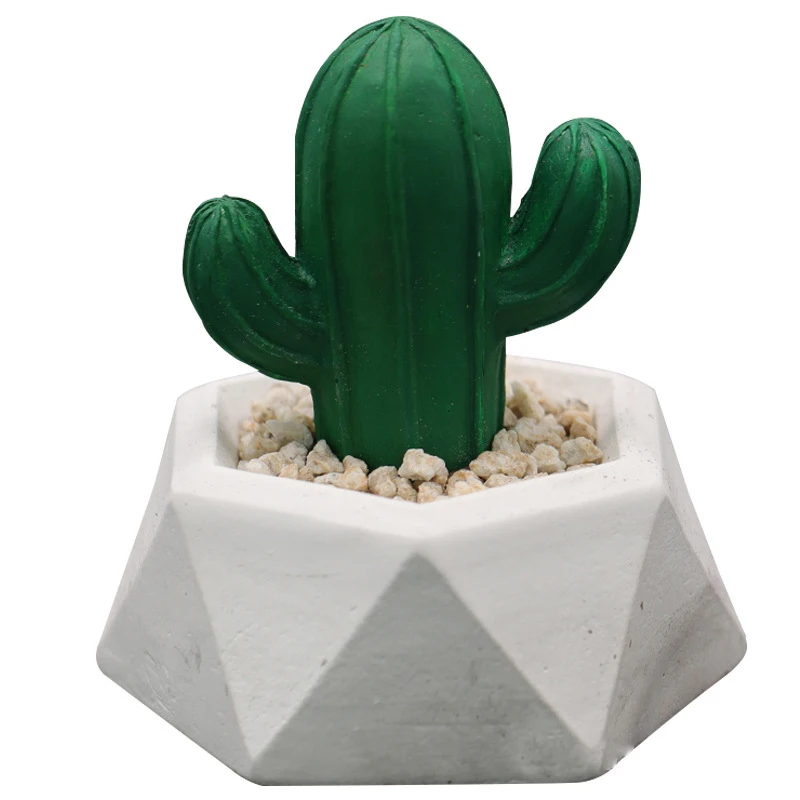 

Cactus silicone candle mold decoration succulent plants making candle silicone mould DIY gypsum plaster molds, White
