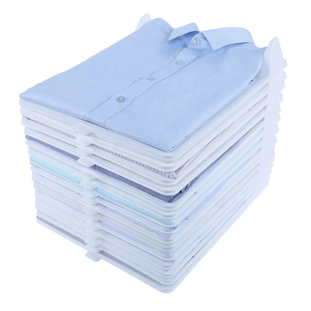 

Haixin 10 pcs Magic Clothing Folding Board Shirt Plastic Automatic Clothes Folder