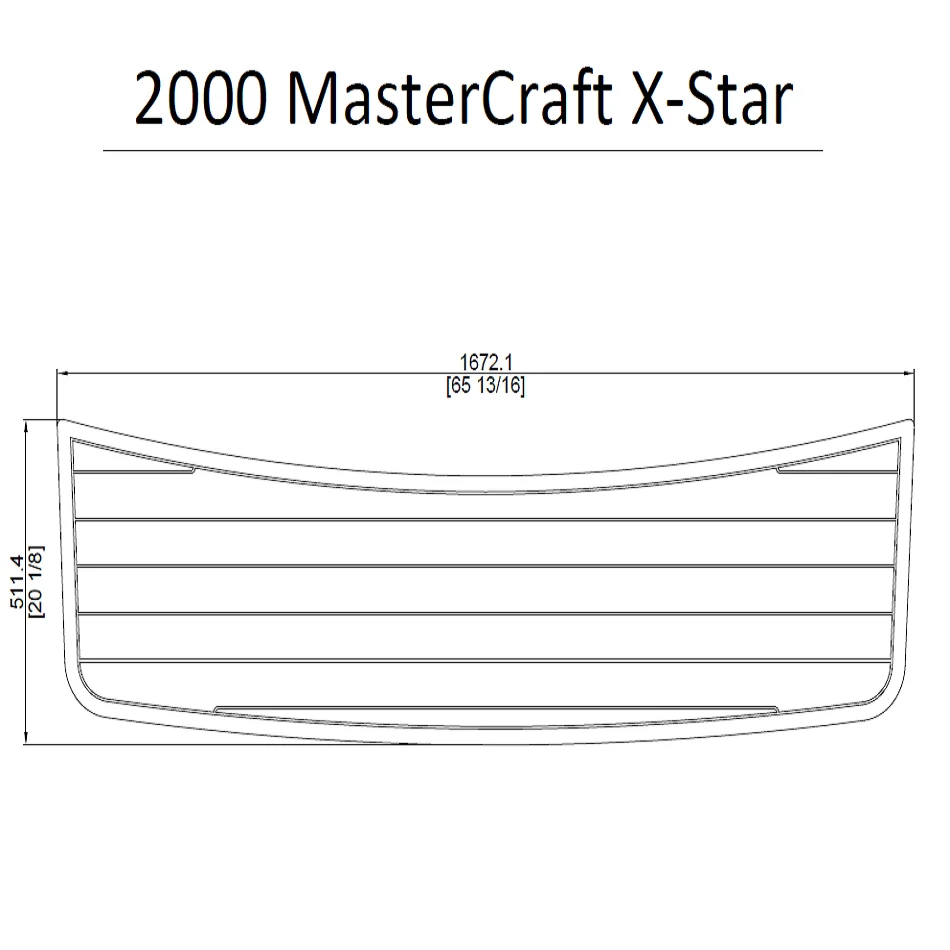 

2004 MasterCraft X-Star Swim Platform Pads Boat EVA Faux Teak Decking Floor 1/4" 6mm
