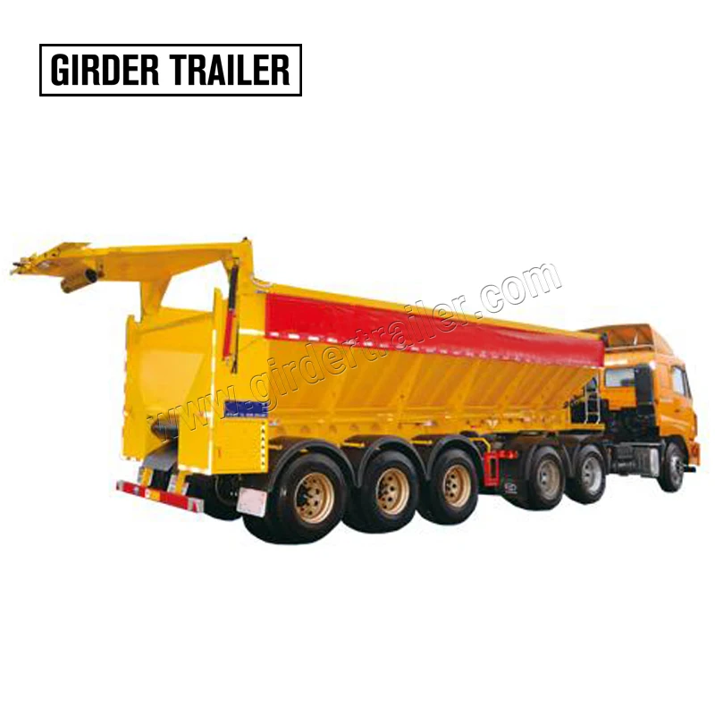 

SHIYUN brand tipper truck titan tri axle conveyor belt 8 ton 10 ton deck over tipping dump trailer for sale ebay