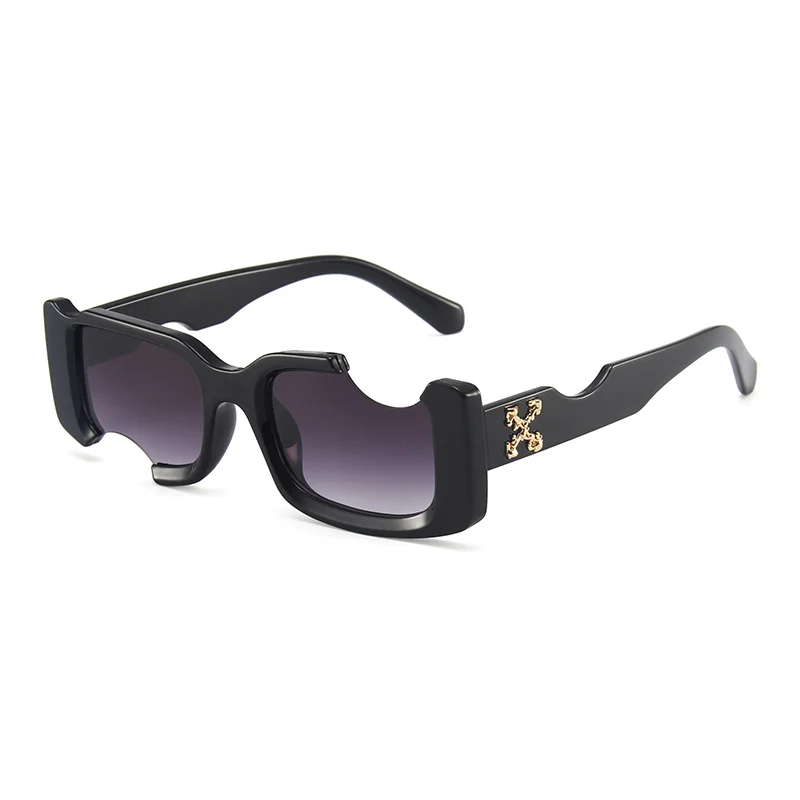 

Personality Notch Square Sunglasses For Men Women