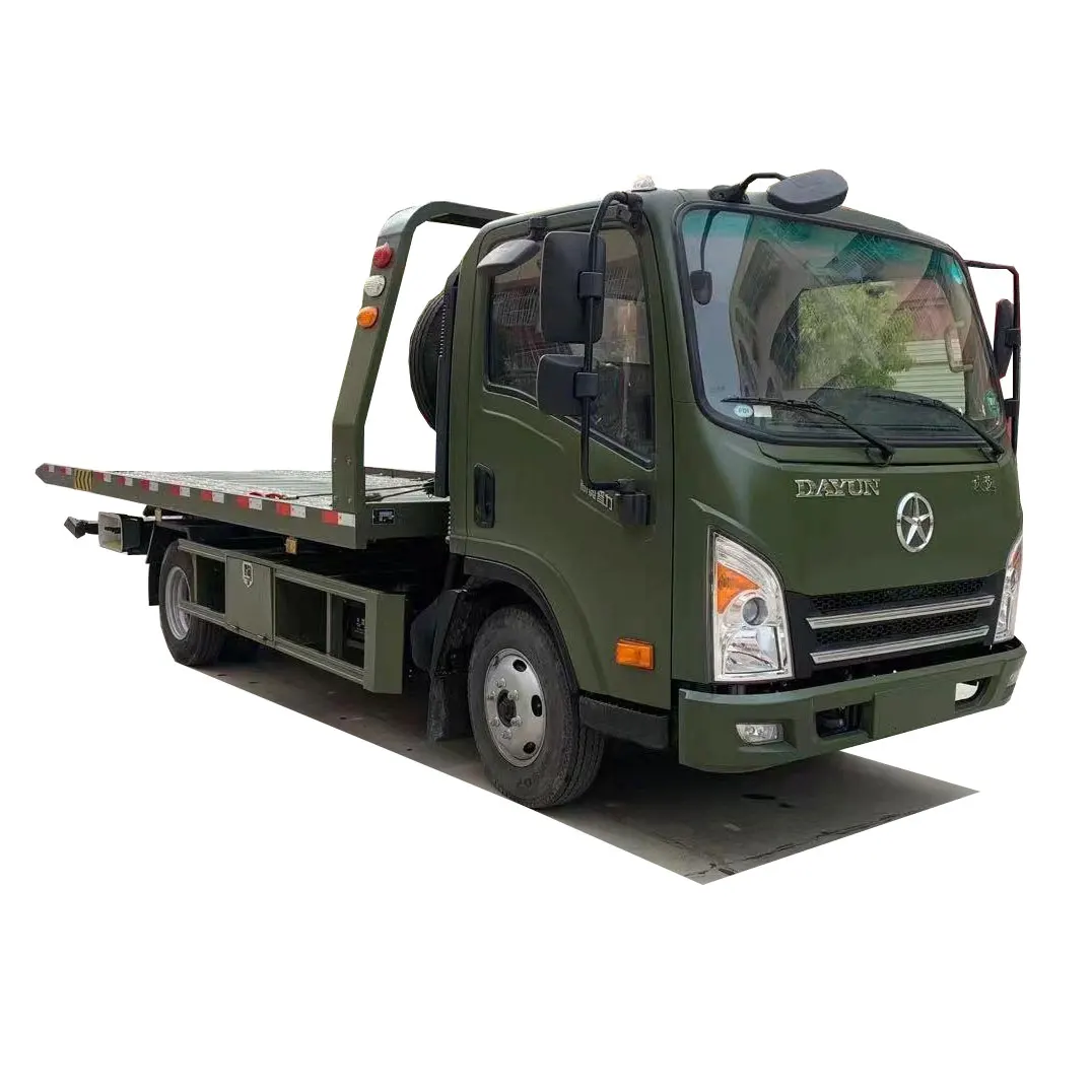 

dayun 3ton flatbed rotator tow truck wrecker 4ton hydraulic winch, Customer's requirement