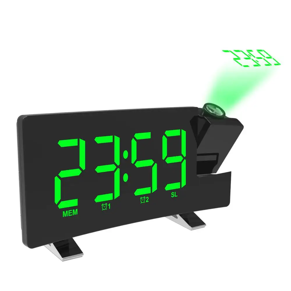 
New For Black Friday Digital LED Projection Table Alarm Clock With Radio USB  (60801151955)