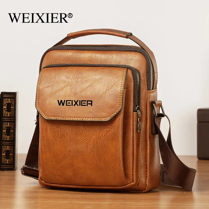 

W1024 2021 New men brown small square messenger bag