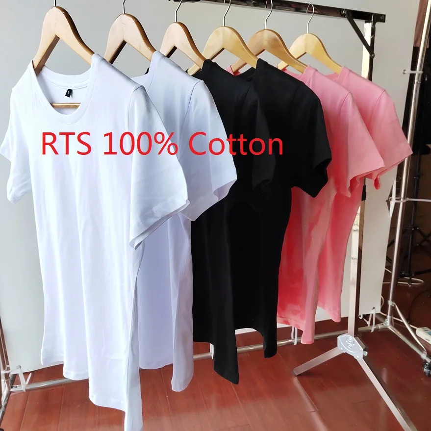 

Premium RTS Custom Logo Printing Women's T-shirts Blank T shirt 100% Combed Cotton Wholesale Plain In Bulk Tshirt for Wome