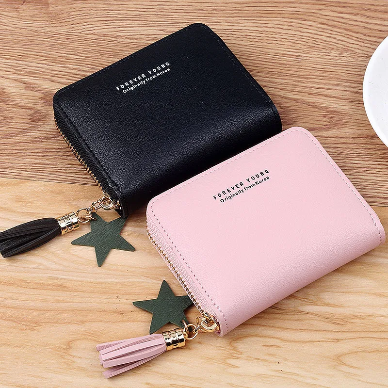 

Mini Wallet women's short zipper cute zero wallet student short women's wallet