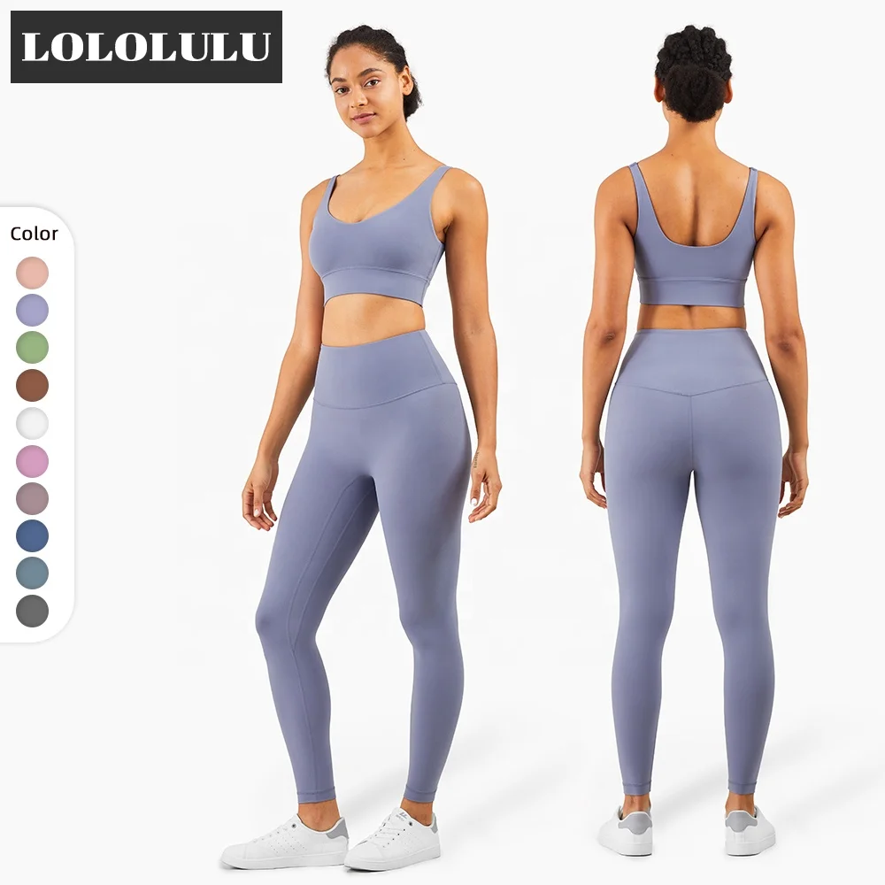 

High Quality Yoga Active Wear Yoga Wear Set Sport Bra And High Waist Legging Yoga Fitness Set Wear Women