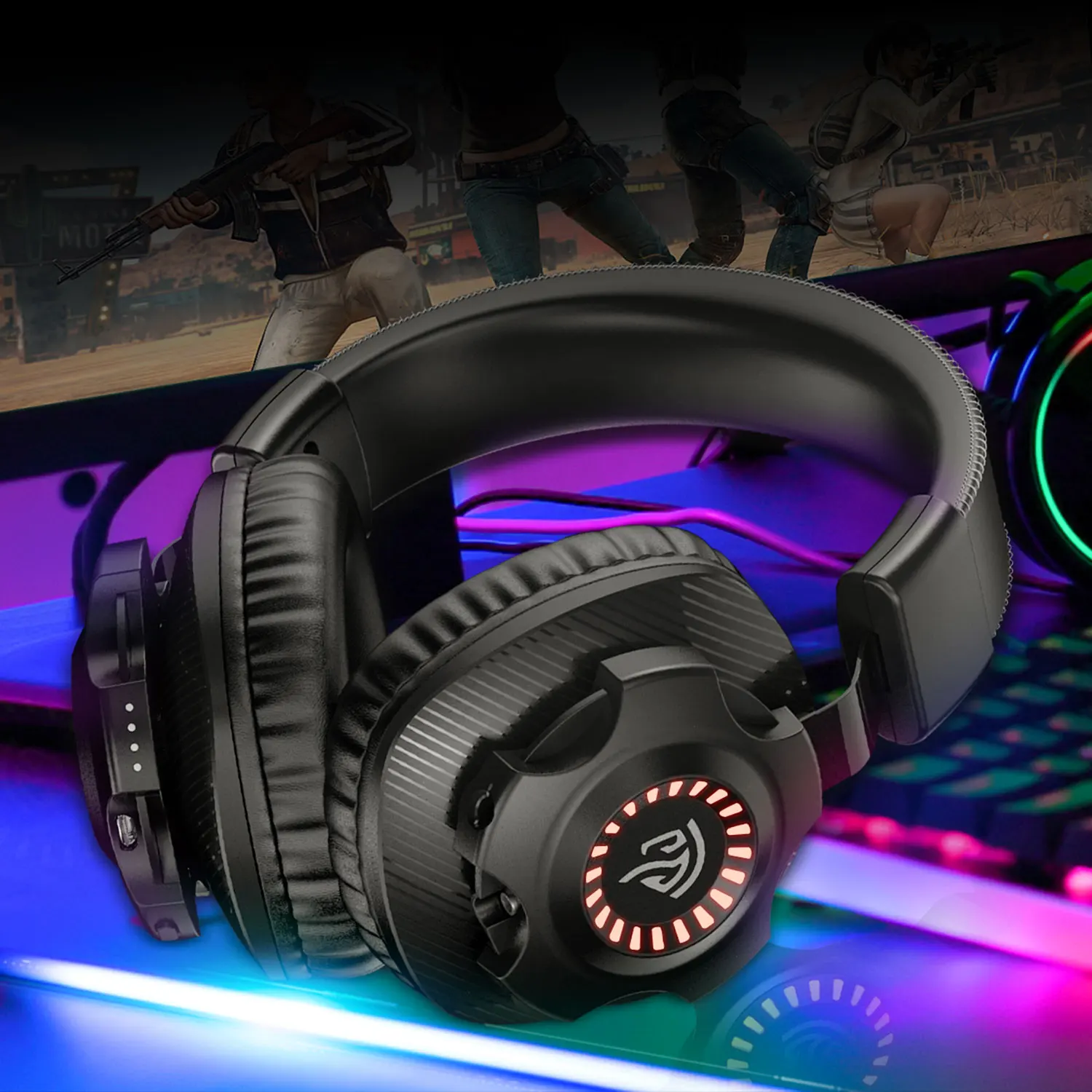 

Amazon best gaming headset 2.4G wireless headphones