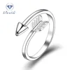 Vermeil Cupids Arrow Rings 925 Sterling Silver Unique Open Finger Ring Phone Ring