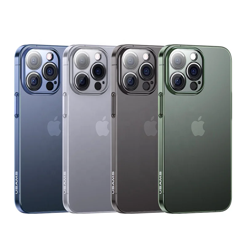 

USAMS BH777 Wholesale Factory Price Latest Soft PP Silicon Protection Phone Back Case For iPhone 13, Transparent black, transparent green, transparent blue, white