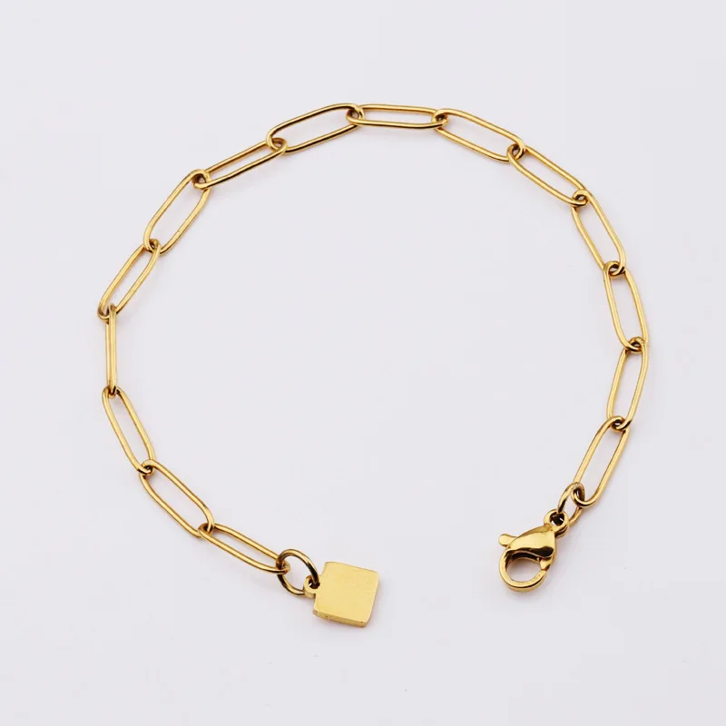 

18K Gold Plated Stainless Steel Jewelry Statement Oval Chain for Jewelry Making