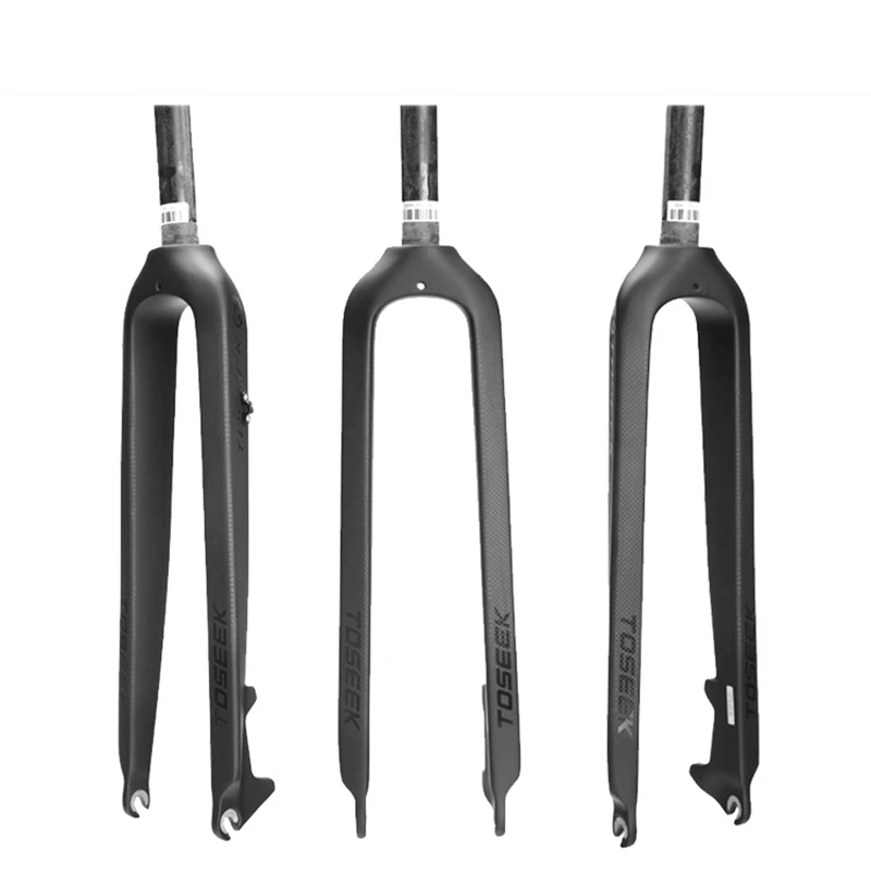 

TOSEEK full carbon fiber mountain bike fork bicycle hard fork disc brake 26 /27.5/ 29er inch mtb bicicleta bike parts, 3k matte