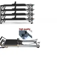 

Professional Level Healthy Equipment Korea Smooth Functional Fitness Machine Low Price Aluminium Sliver Pilates Reformer