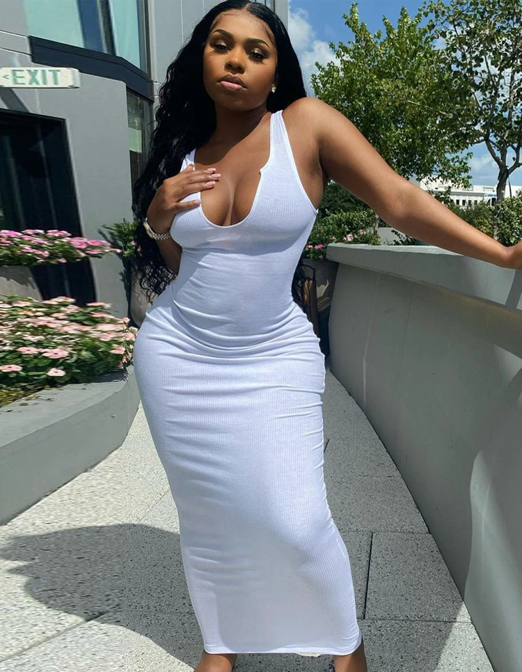 

New Arrivals Ladies Clothing Summer Long Casual Dress 2021 Trendy Sexy Party Elegant Maxi Dresses Women