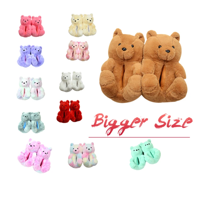 

Colorful Custom Teddy Bear Slippers, 16 colors