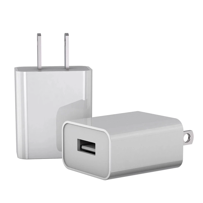 

Portable Metal Dual Ports Usb Fast Charging 5v Wall Charger Usb Power Charger Adapter Mobile Phone Charger, White