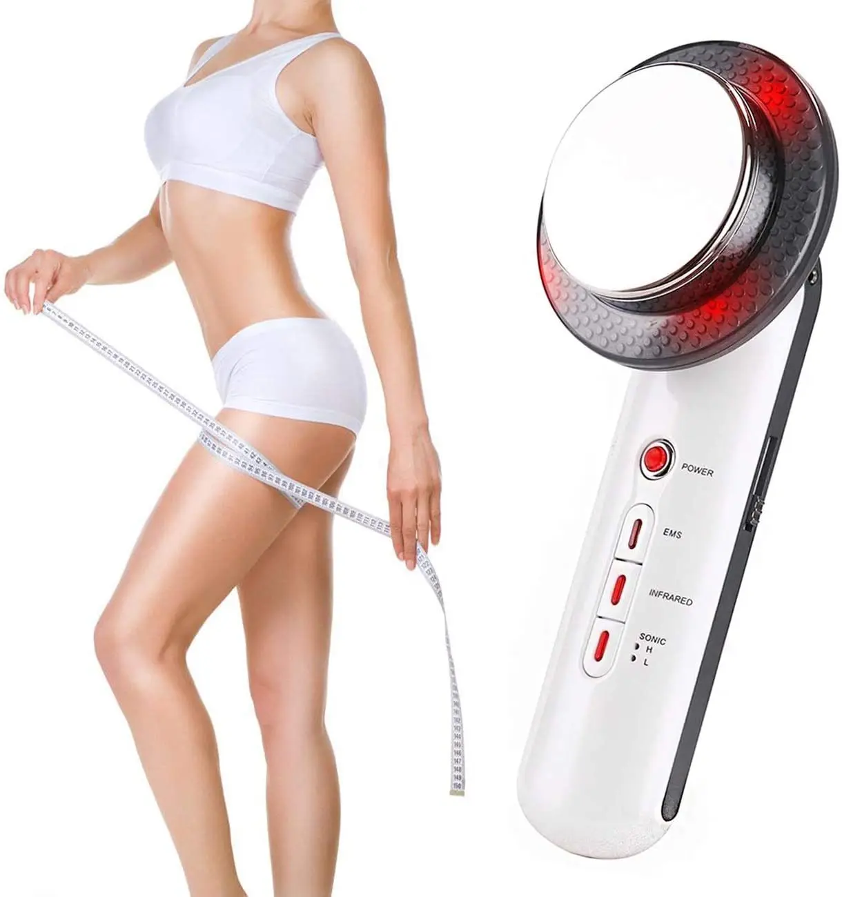 

2021 vacuum belly ultrasound cavitation and fat reduction body slimming anti cellulite machine, White