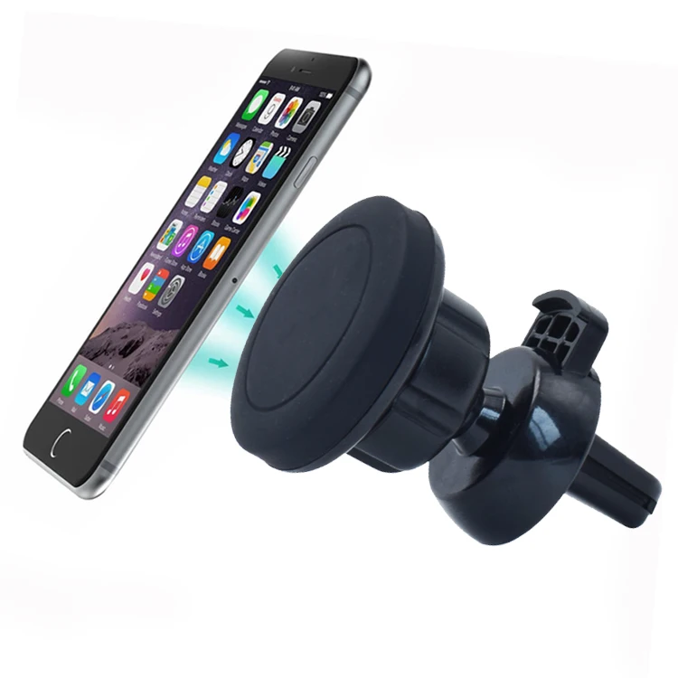 

Wholesale Universal 360 Rotationl Car Mount Air Vent Clip Mobile Phone Magnetic Holder, Black