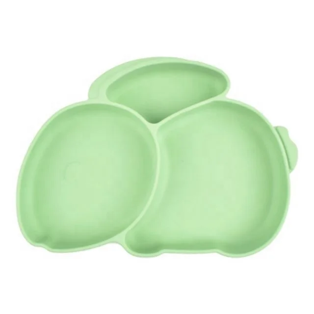 

Cute Design Food Grade Silicone Feeding Baby Tableware Silicone Non Slip Suction BPA Free Baby Food Dinner Plate