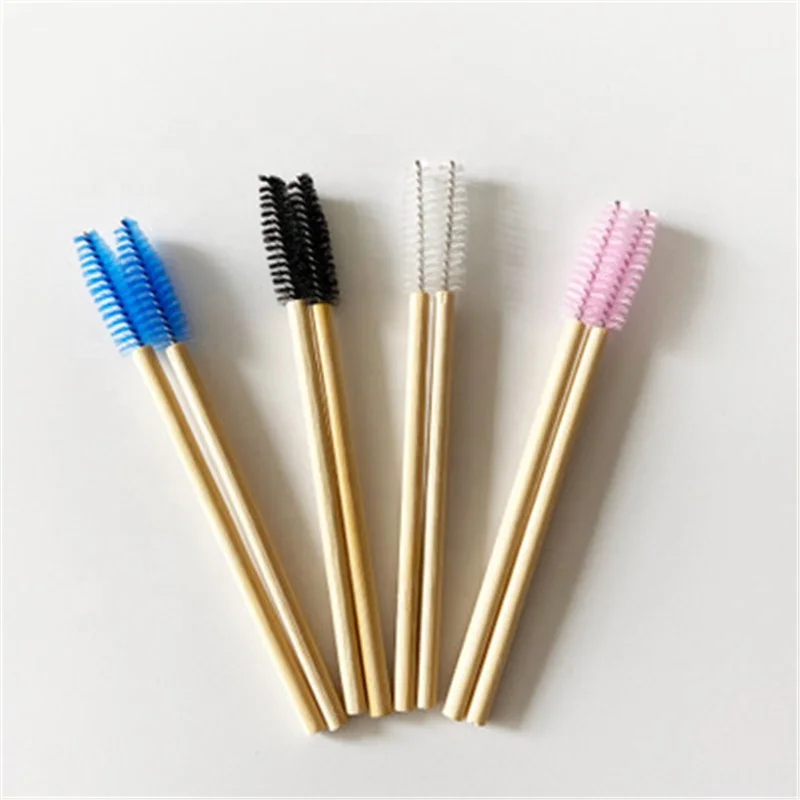 

Best Selling Bamboo Handle Mascara Brush Disposable Eyelash Brush, Black/pink/blue/white