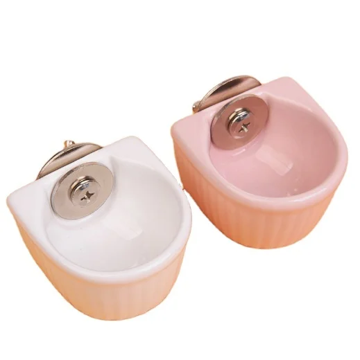 

Hamster ceramic bowl can be fixed basin, chinchilla, squirrel, rabbit, basin and bowl can be fixed to prevent overturning