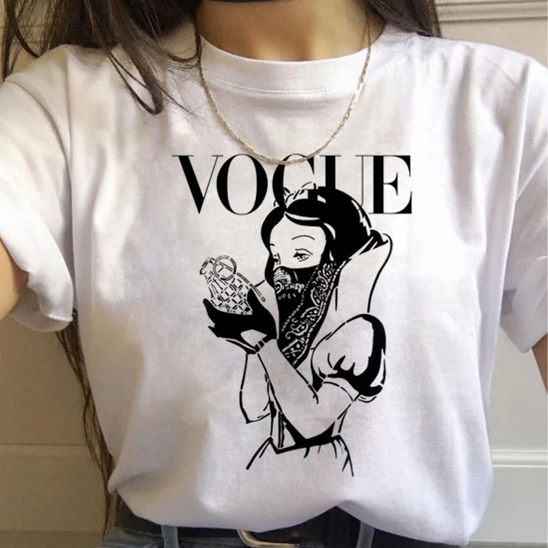 

Vogue Harajuku T Shirt Summer Graphic Ullzang T-shirt Korean Kawaii Streetwear Tshirt 90s Funny Princess Cartoon Top Tees Female