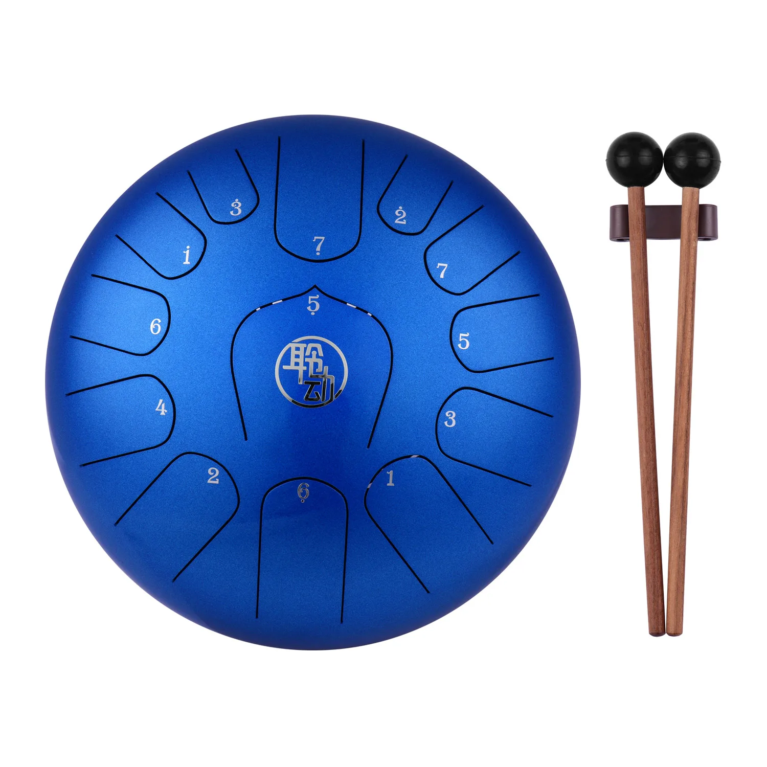 

13 Notes C Key 11 Inch Percussion Instrument with Drum Mallets Carry Bag Blue Steel Tongue Drum Yoga Drum, Purple,blue,green,pink,black