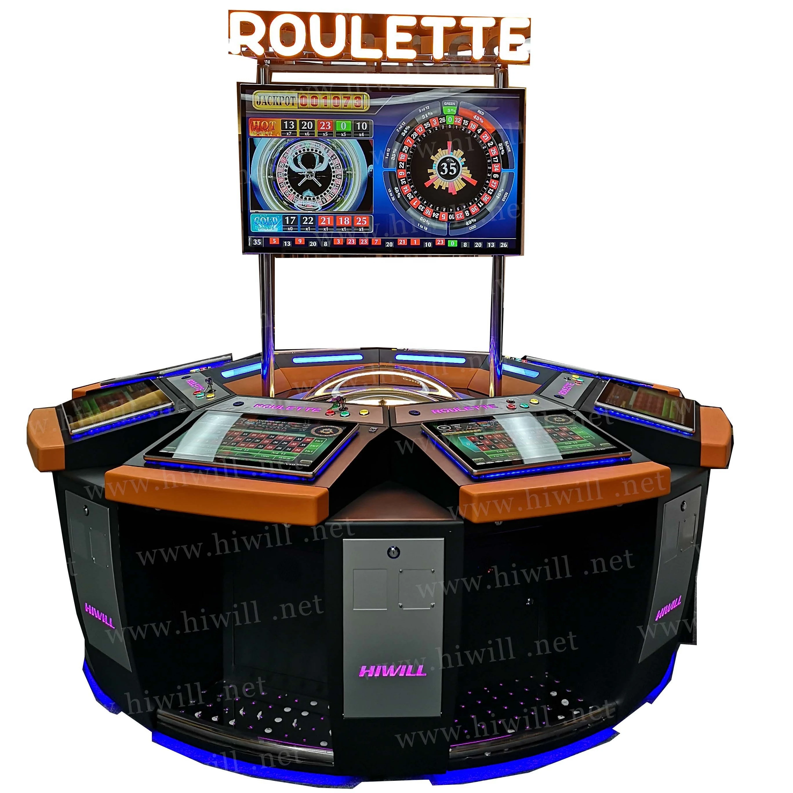 

8 player Classic Edition Game Intelligent Jackpot Electronic Roulette Machine for Sale, As photo