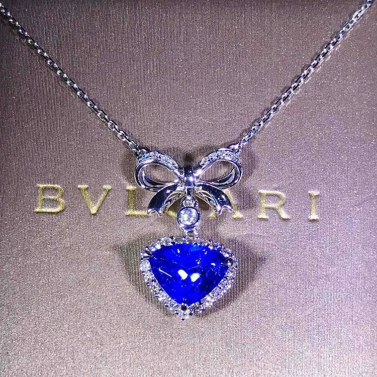 

delicate gemstone jewelry with diamond 18k gold 1.48ct Sri Lanka natural unheated cornflower blue sapphire pendent necklace