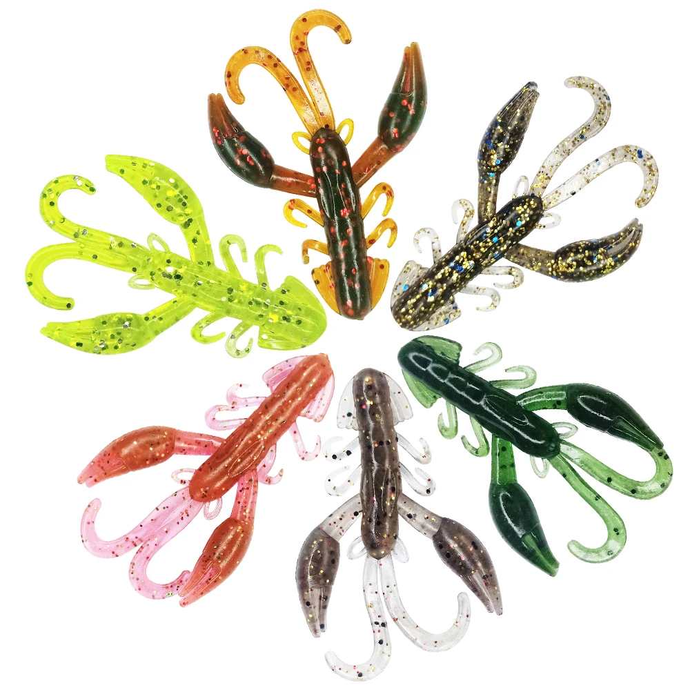 

Newbility 2021 Fish Smell mini crayfish lure Soft bait for perch, 6 colors