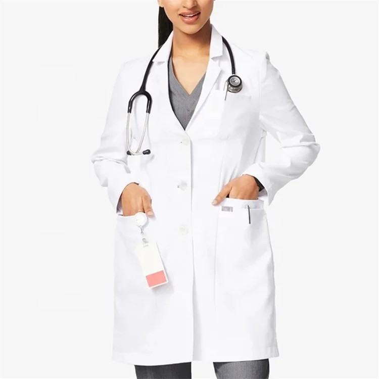 

Nurses White Lab Coat for Dentists High Quality Professional Antistatic Cotton Doctor Uniform Hospital Medical Fabrics, Customized color