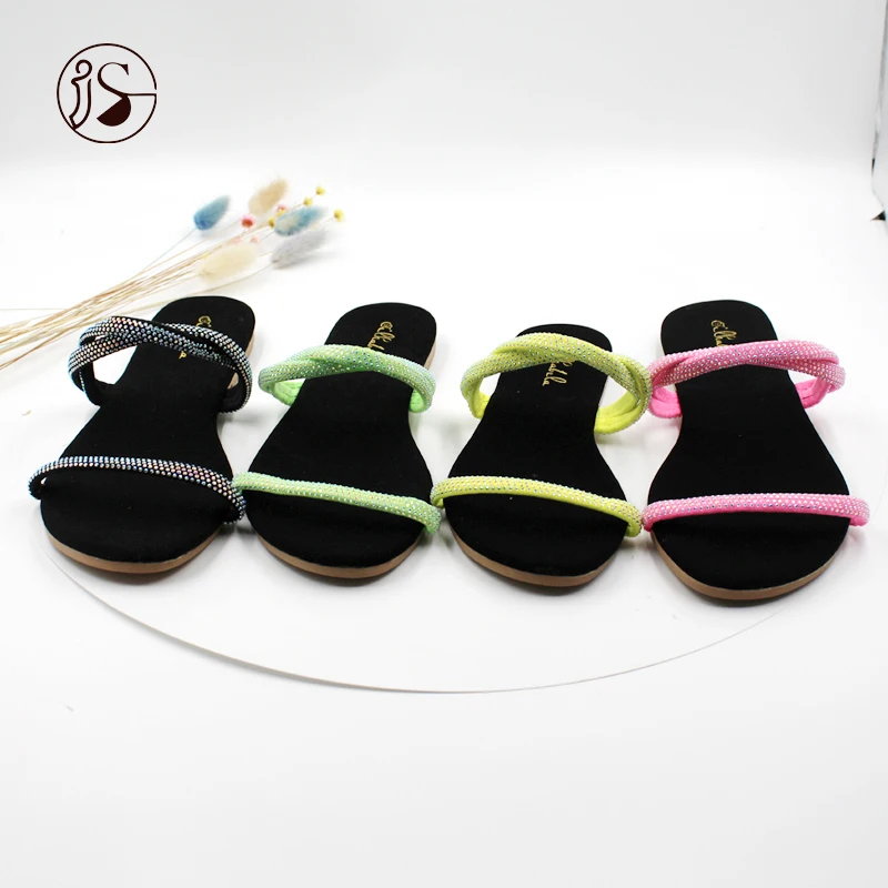 

Ladies slippers 2020 diamond slides comfortable cheap high quality female slippers shoes women slippers, Picture
