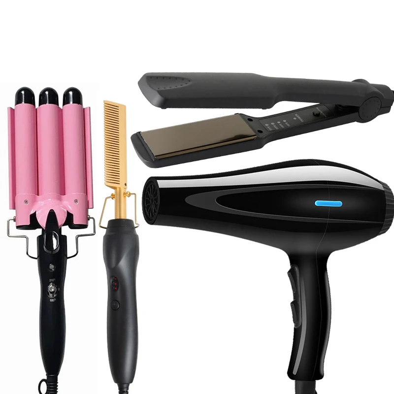 

professional Private Hair Styler electric aluminum hot hair curler dryer Heat Settings straightener comb