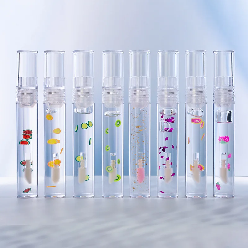 

Low MOQ China Wholesale Vendor Bulk Makeup 5g Liquid Lipstick Moisturizing Long Lasting Private Label Glitter Fruit Lip Gloss