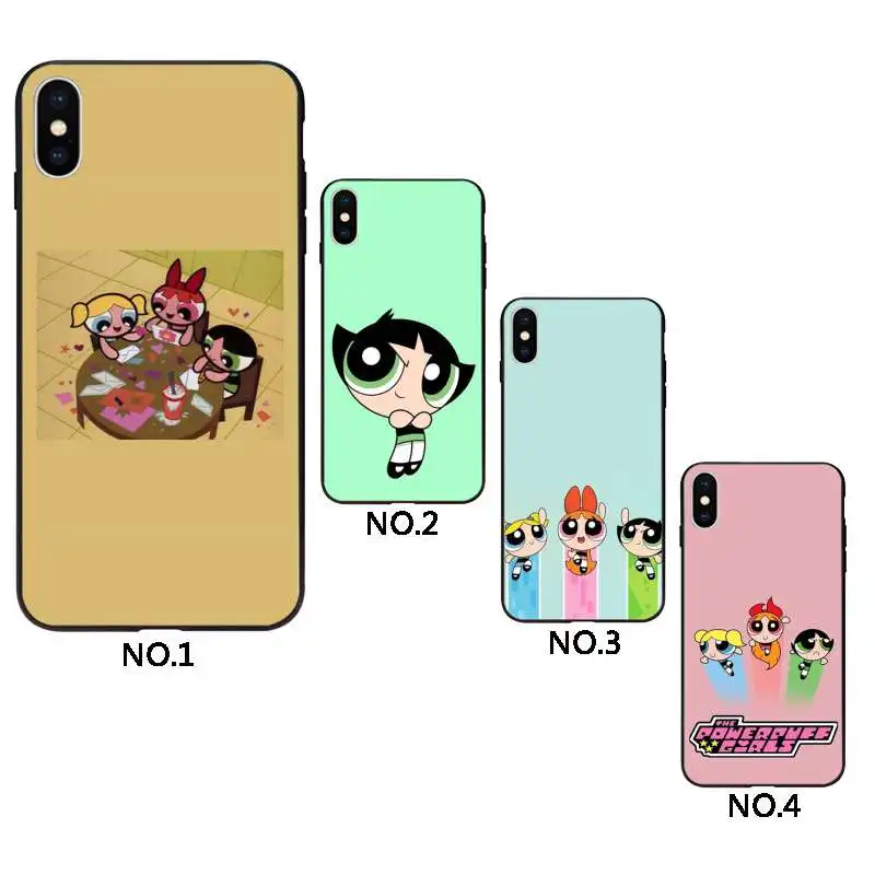 

Cute The Powerpuff Girls back cover phone case for Samsung, Black