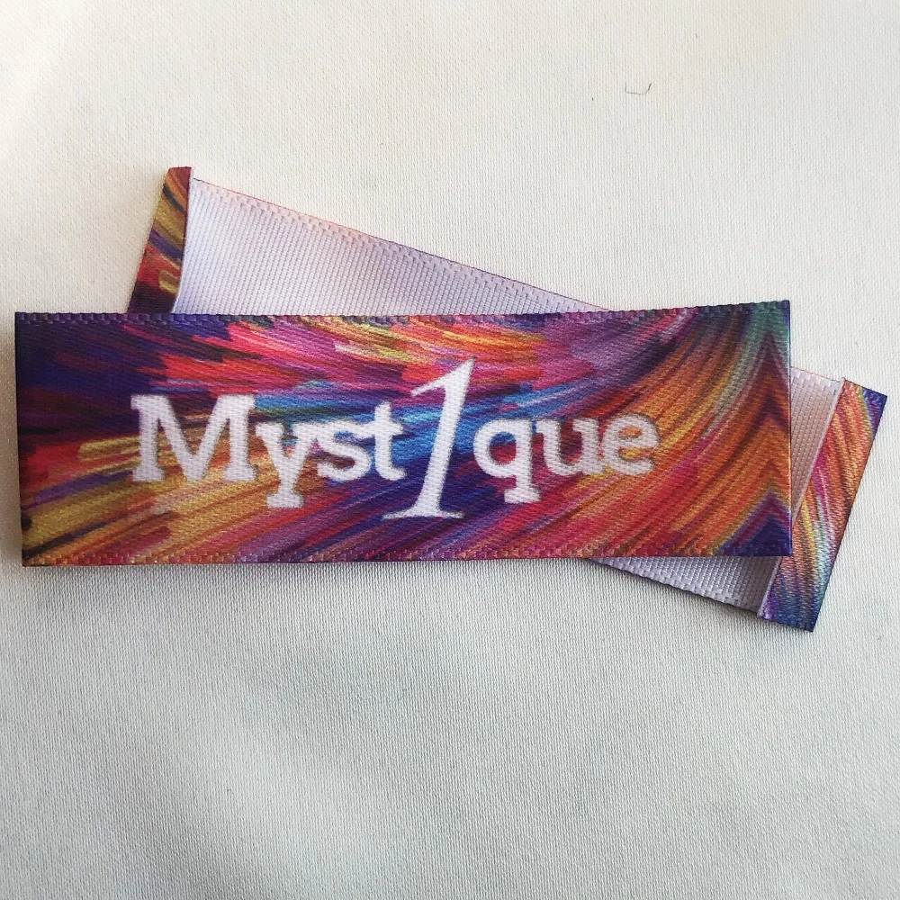 

Hot style Custom Printing Care Washing Labels With Satin And Cotton Material For Clothing labels, Custom color