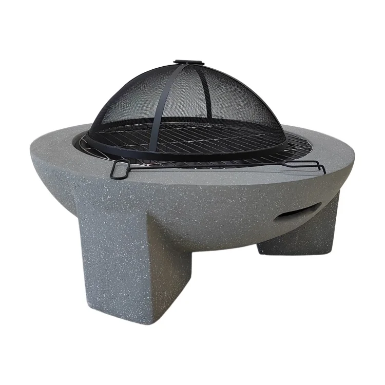 

Yoho In Stock Hot Sale MGO Material Fire Pits Wood Burning Fire Pit Bowl BBQ Grill Courtyard Garden Fire Pit