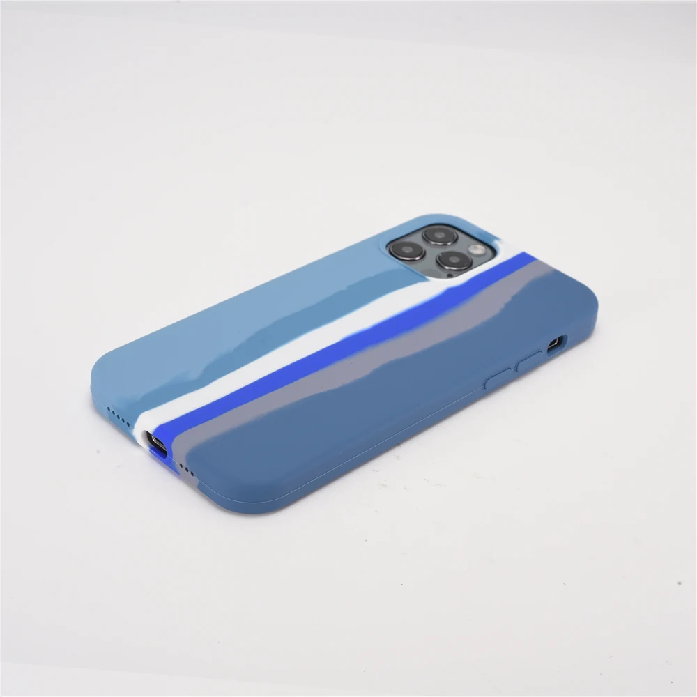 

Rainbow case For iPhone 12 Pro Max Case 6.7 inch Silicone Rubber shockproof cover bumper for iphone xs 7 8 Silikon Handyhulle