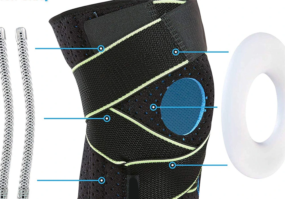 Hot Sales Knee Brace With Patella Gel Pads Neoprene Knee Support Pad Side Stabilizers For Men And Women