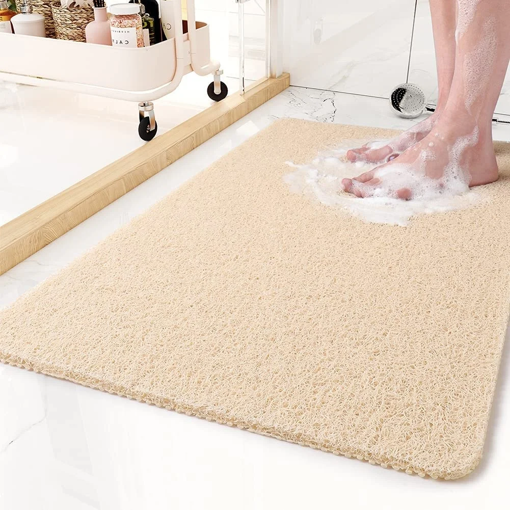 

Bathroom bathmat PVC Loofah Bathtub Mats Non Slip Shower Mat Quick Drying coir door floor mat