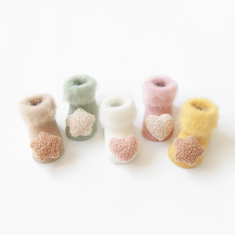 

Factory Direct Sale Fuzzy Toddler Newborn Socks Wholesale Winter New Design Cute 3D Colorful Infant Baby Socks, Custom color