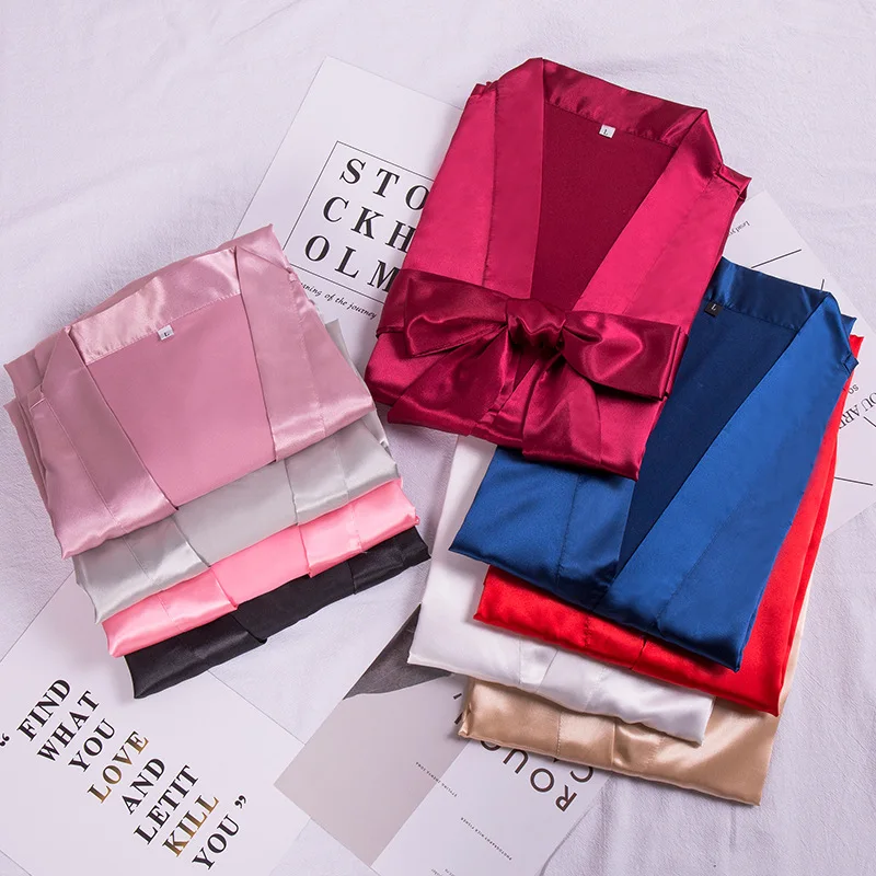 

ladies nightwear Silk robes women bath sexy women bath sleepwear sleepwear robes women, White,black,red,pink silver,blue,champange,dark pink